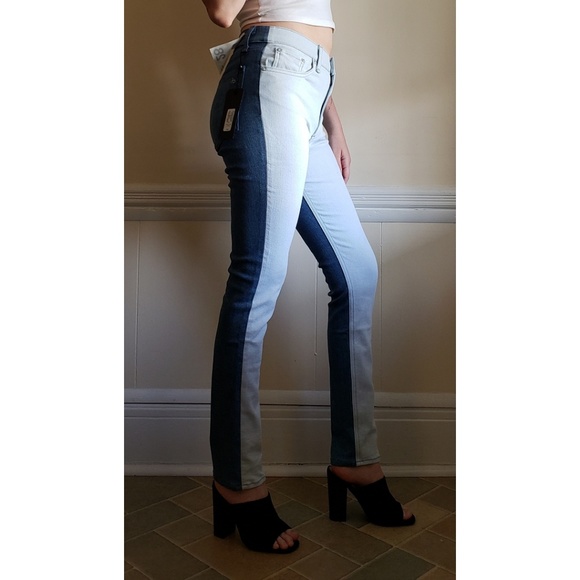 Rag & Bone High Waist Skinny Jeans in Double Blues - Picture 2 of 8